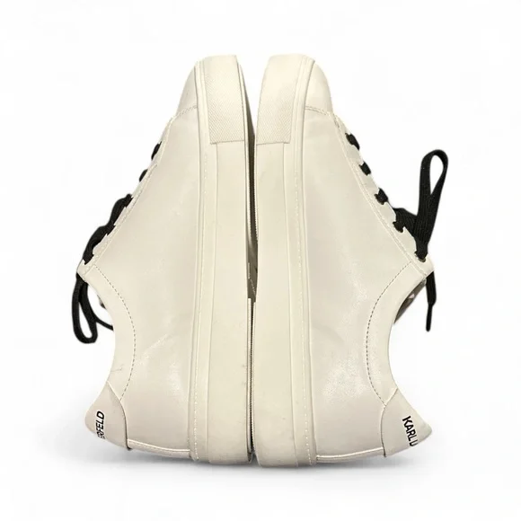Karl Lagerfeld 9.5 pinned Cambie Women’s Sneakers White Logo low top - Picture 6 of 12